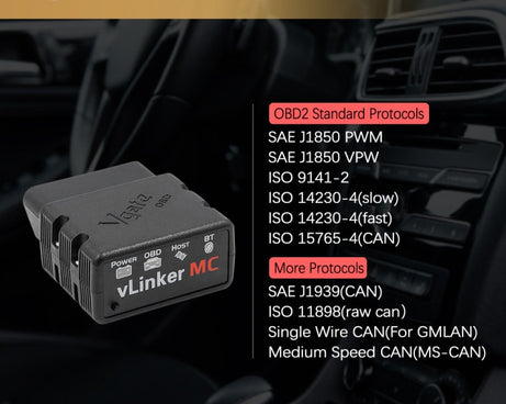 Vgate VLINKER MC V2.2 Bluetooth 3.0 Car OBD Fault Diagnosis Detector, MC V2.2 Bluetooth 3.0