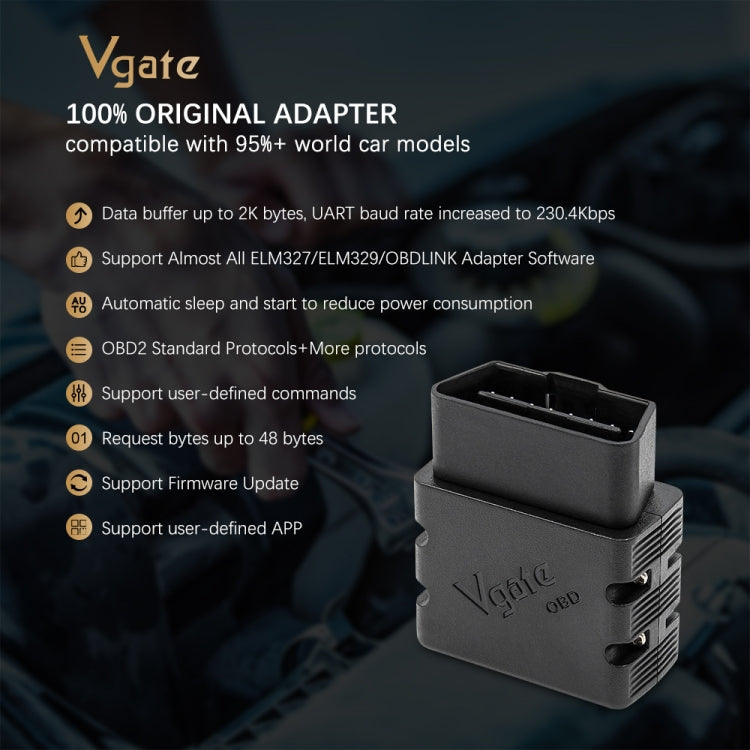 Vgate VLINKER MC V2.2 Bluetooth 3.0 Car OBD Fault Diagnosis Detector, MC V2.2 Bluetooth 3.0