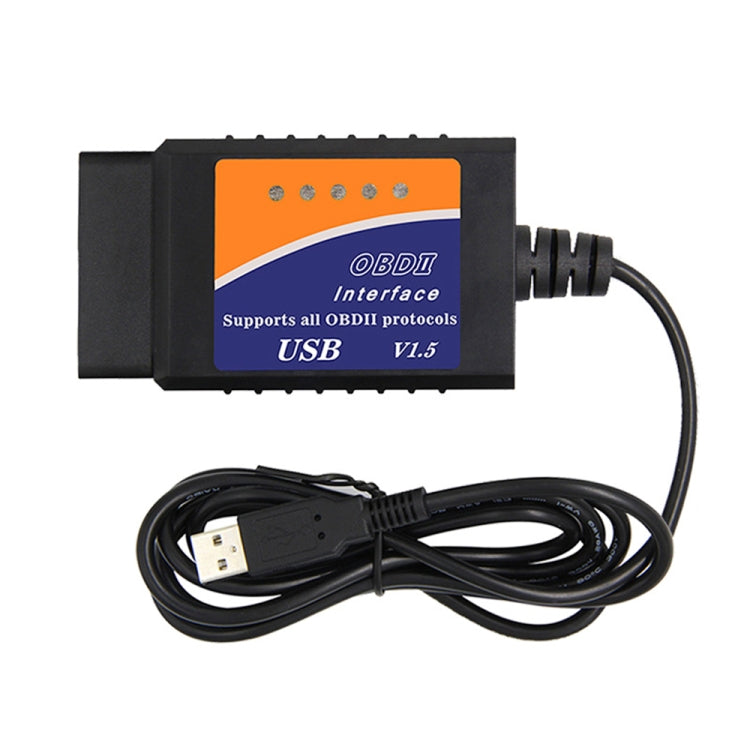 OBD ELM327 V1.5 USB Car Fault Diagnostic Scanner with CH340T Chip