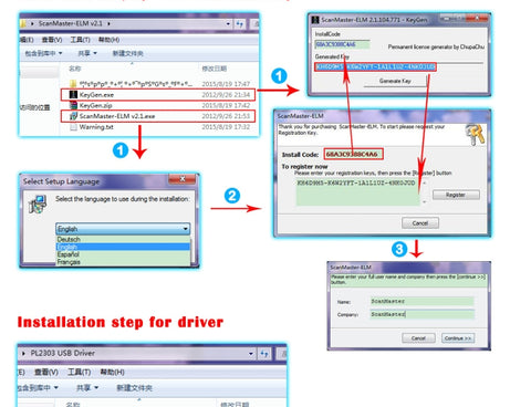 OBD ELM327 V1.5 USB Car Fault Diagnostic Scanner with CH340T Chip