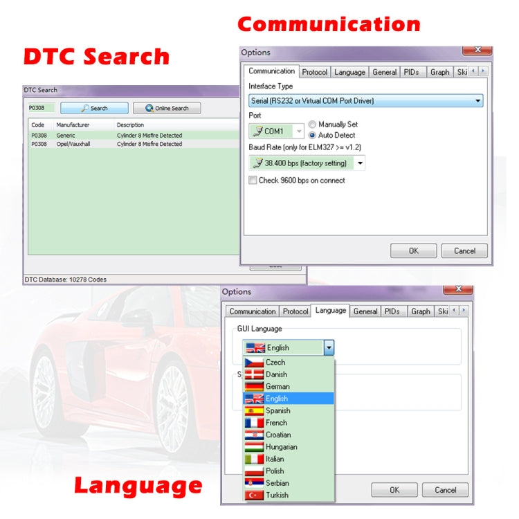 OBD ELM327 V1.5 USB Car Fault Diagnostic Scanner with CH340T Chip