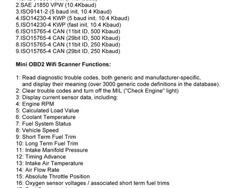OBD II ELM327 WiFi Car Fault Diagnostic Tool PIC25K80 Chip, WiFi ELM327