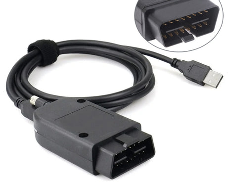 HEX ATMEGA162+16V8B+FT232RQ VAG 24.7 OBD2 Test Cable for Volkswagen / Audi, English 23.3.0