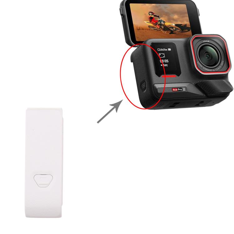 For Insta360 Ace Pro 2 Original Battery Side Cover, For Insta360 Ace Pro 2(Original,White), For Insta360 Ace Pro 2(Original)