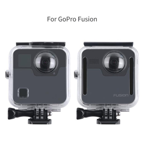 40m Waterproof Housing Protective Case  for GoPro Fusion, with Buckle Basic Mount & Screw & Wrench, For GoPro Fusion