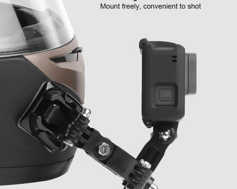 Cycling Helmet Adhesive Multi-Joint Arm Fixed Mount Set with J-Hook Buckle Mount & Screw for GoPro, Insta360, DJI and Other Action Cameras