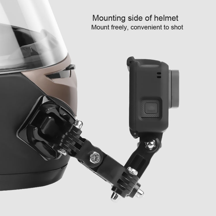 Cycling Helmet Adhesive Multi-Joint Arm Fixed Mount Set with J-Hook Buckle Mount & Screw for GoPro, Insta360, DJI and Other Action Cameras