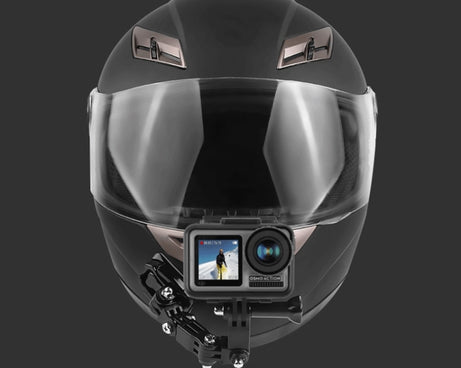 Cycling Helmet Adhesive Multi-Joint Arm Fixed Mount Set with J-Hook Buckle Mount & Screw for GoPro, Insta360, DJI and Other Action Cameras