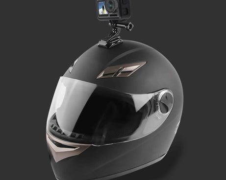 Cycling Helmet Adhesive Multi-Joint Arm Fixed Mount Set with J-Hook Buckle Mount & Screw for GoPro, Insta360, DJI and Other Action Cameras