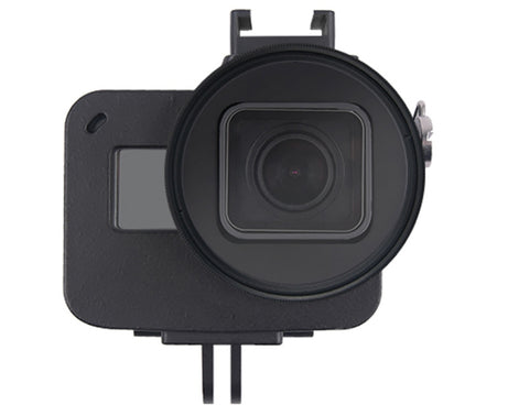 Housing Shell CNC Aluminum Alloy Protective Cage with Insurance Frame & 52mm UV Lens for GoPro HERO7 Black /6 /5, 52mm UV Black, 52mm UV Blue, 52mm UV Red