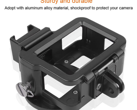 Housing Shell CNC Aluminum Alloy Protective Cage with Insurance Frame & 52mm UV Lens for GoPro HERO7 Black /6 /5, 52mm UV Black, 52mm UV Blue, 52mm UV Red