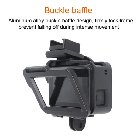 Housing Shell CNC Aluminum Alloy Protective Cage with Insurance Frame & 52mm UV Lens for GoPro HERO7 Black /6 /5, 52mm UV Black