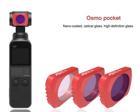 3 in 1  HD Slim CPL & CPL & ND8 & ND16  Lens Filter for DJI OSMO Pocket, CPL+ND8+ND16