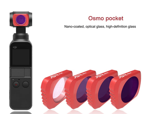 4 in 1  HD Slim ND8 & ND16  & CPL & ND32 & ND64 Lens Filter for DJI OSMO Pocket, CPL+ND8+ND16+ND32+ND64