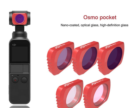 5 in 1  HD Slim ND8 & ND16 & ND32 & CPL & MCUV Lens Filter for DJI OSMO Pocket, CPL+ND8+ND16+ND32+MCUV