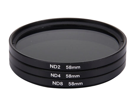 JUNESTAR Proffesional 58mm Lens Filter ND Filter Kits (ND2 + ND4 + ND8) for GoPro & Xiaomi Xiaoyi Yi & SJCAM Sport Action Camera, 3 in 1 ND Filter