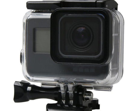 For GoPro HERO6 /5 Black 60m Underwater Waterproof Housing Diving Case with Touch Screen Back Door & Filter / Buckle Basic Mount & Screw, No Need to Disassemble Lens, 60m Waterproof