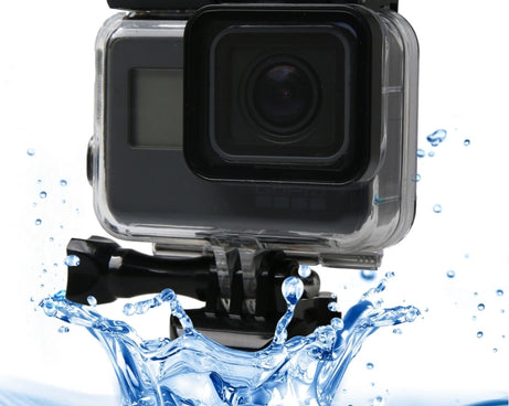 For GoPro HERO6 /5 Black 60m Underwater Waterproof Housing Diving Case with Touch Screen Back Door & Filter / Buckle Basic Mount & Screw, No Need to Disassemble Lens, 60m Waterproof