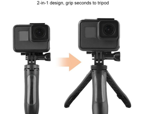 GP446 Multifunctional Mini Fixed Tripod for DJI, Insta360, GoPro and Other Action Cameras, GP446 (Grey), GP446 (Blue), GP446 (Red), GP446 (Black)