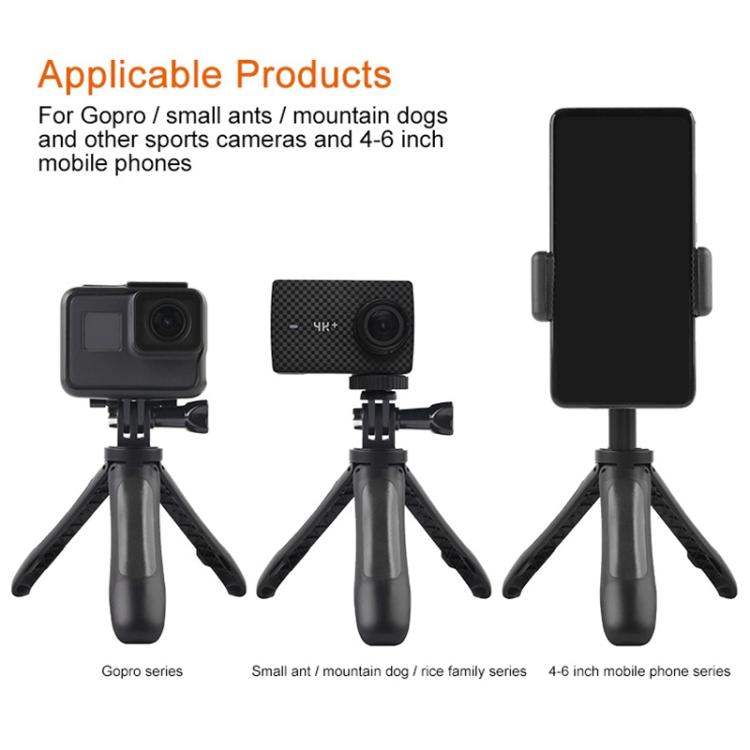 GP446 Multifunctional Mini Fixed Tripod for DJI, Insta360, GoPro and Other Action Cameras, GP446 (Grey), GP446 (Blue), GP446 (Red), GP446 (Black)