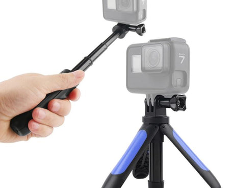 GP446 Multifunctional Mini Fixed Tripod for DJI, Insta360, GoPro and Other Action Cameras, GP446 (Grey), GP446 (Blue), GP446 (Red), GP446 (Black)