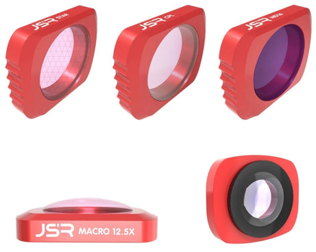 JSR 5 in 1 CR Super Wide Angle Lens 12.5X Macro Lens + CPL Lens + Star + ND16 Lens Filter Set for DJI OSMO Pocket, Macro Lens+CPL+ Star+ND16+CR