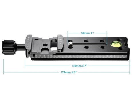 FVR-150 Multi-Purpose 150mm Vertical Nodal Slide Clamp Rail for Fisheyes Lens & Wide-angle Lens, Compatible with Arca Swiss RRS Clamp, FVR-150