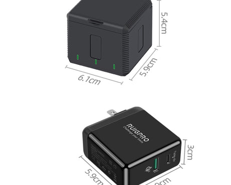 RUIGPRO USB Triple Batteries Housing Charger Box with LED Indicator Light for DJI OSMO Action 1