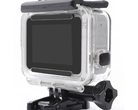 For GoPro HERO7 White /Silver Skeleton Housing Side Hollow Protective Case with Buckle Basic Mount & Screw, Side Hollow