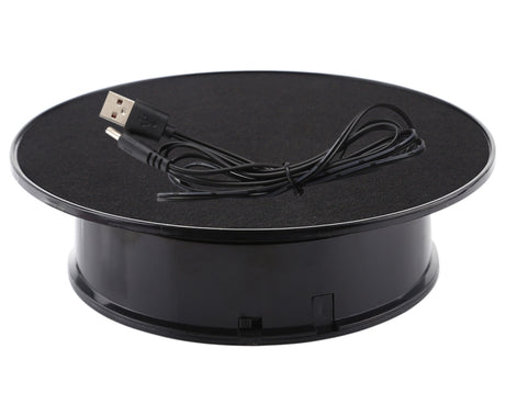 20cm 360 Degree Electric Rotating Turntable Display Stand Photography Video Shooting Props Turntable, Load 1.5kg, Powered by Battery & USB, 20cm/Powered by Battery or USB(B), 20cm/Powered by Battery or USB(W), 20cm/Powered by Battery or USB(W+B)