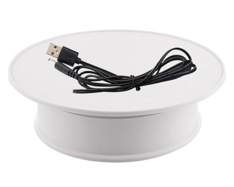 20cm 360 Degree Electric Rotating Turntable Display Stand Photography Video Shooting Props Turntable, Load 1.5kg, Powered by Battery & USB, 20cm/Powered by Battery or USB(W), 20cm/Powered by Battery or USB(W+B), 20cm/Powered by Battery or USB(B)