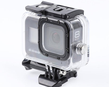 For GoPro HERO8 Black 45m Waterproof Housing Protective Case with Buckle Basic Mount & Screw, For GoPro HERO8 Black