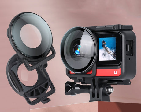 Lens Guard Protective Glass Cover for Insta360one R Panoramic Camera with Frame, For Insta360 One R