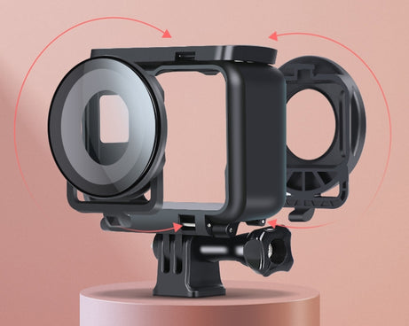 Lens Guard Protective Glass Cover for Insta360one R Panoramic Camera with Frame, For Insta360 One R