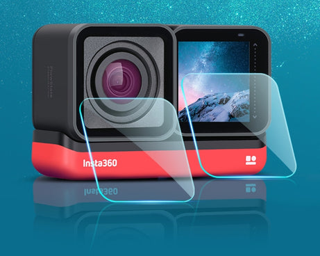 Lens + LCD Display Tempered Glass Film for Insta 360 One R 4K, For Insta 360 One R 4K