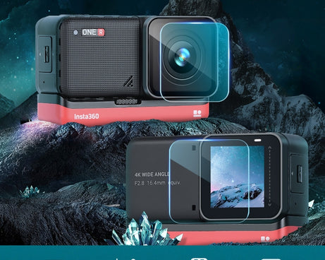 Lens + LCD Display Tempered Glass Film for Insta 360 One R 4K, For Insta 360 One R 4K