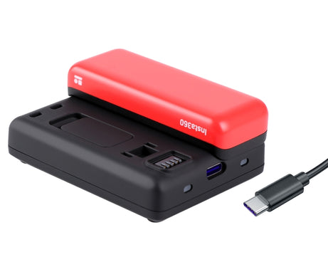 R-R-LF8-CINOR8CA For Insta360 ONE R 4K Panoramic Camera Batteries Charger Fast Charging Dual Charging Interface Charging Base, Batteries Charger