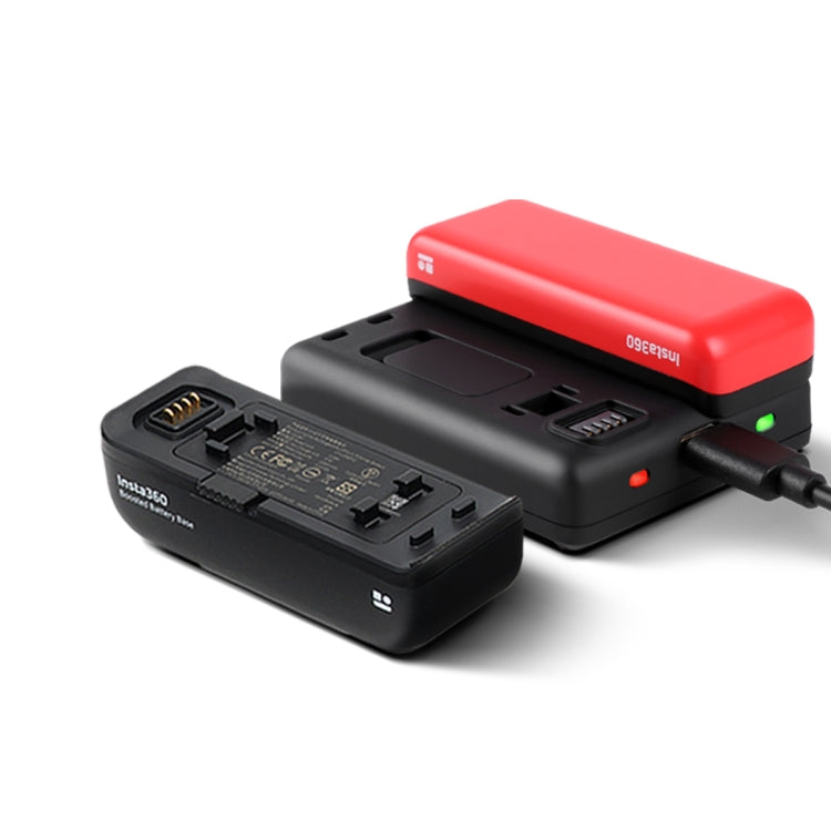 R-R-LF8-CINOR8CA For Insta360 ONE R 4K Panoramic Camera Batteries Charger Fast Charging Dual Charging Interface Charging Base, Batteries Charger