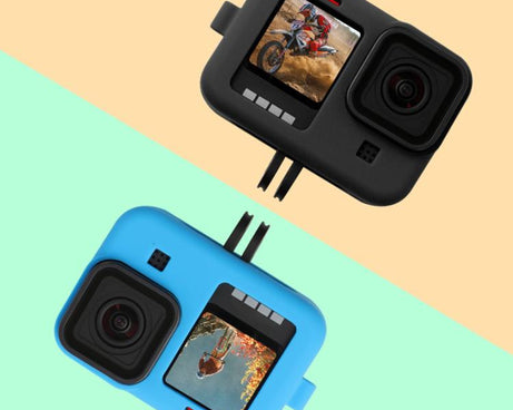 For GoPro HERO10 Black / HERO9 Black Silicone Protective Case Cover with Wrist Strap & Lens Cover, For GoPro HERO10 Black