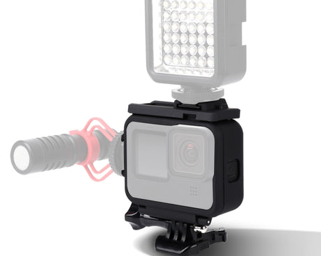 For GoPro HERO10 Black / HERO9 Black Plastic Frame Mount Protective Case with Base Buckle & Long Screw, Plastic Frame