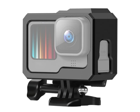 For GoPro HERO10 Black / HERO9 Black ABS Plastic Border Frame Mount Protective Case with Buckle Basic Mount & Screw, ABS Plastic Border Frame