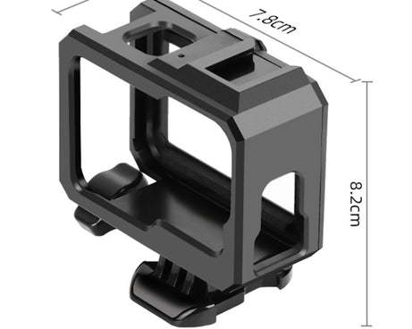For GoPro HERO10 Black / HERO9 Black ABS Plastic Border Frame Mount Protective Case with Buckle Basic Mount & Screw, ABS Plastic Border Frame