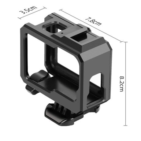 For GoPro HERO10 Black / HERO9 Black ABS Plastic Border Frame Mount Protective Case with Buckle Basic Mount & Screw, ABS Plastic Border Frame