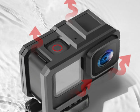 For GoPro HERO10 Black / HERO9 Black ABS Plastic Border Frame Mount Protective Case with Buckle Basic Mount & Screw, ABS Plastic Border Frame