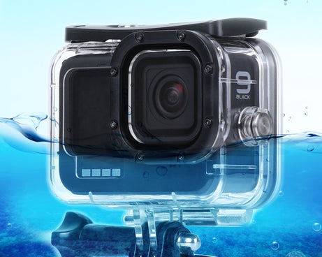45m Waterproof Housing Protective Case with Buckle Basic Mount & Screw For GoPro HERO10 Black / HERO9 Black, For GoPro HERO9 Black