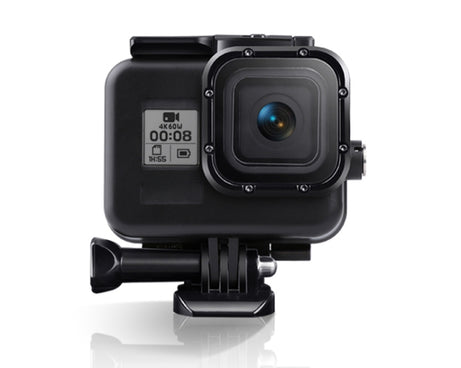For GoPro HERO8 Black 45m Waterproof Housing Protective Case with Buckle Basic Mount & Screw & Floating Bobber Grip & Strap & Anti-Fog Inserts, Black HERO8 Case