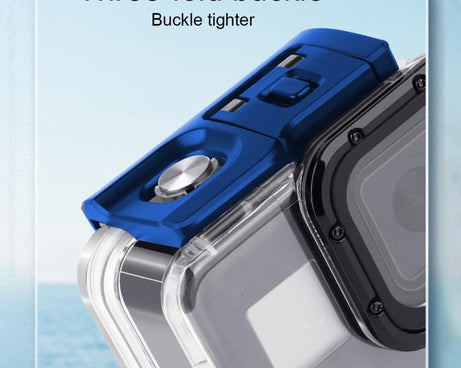 For GoPro HERO8 Black 45m Waterproof Housing Protective Case with Buckle Basic Mount & Screw & (Purple, Red, Pink) Filters & Floating Bobber Grip & Strap & Anti-Fog Inserts, Black HERO8 Case+Filters