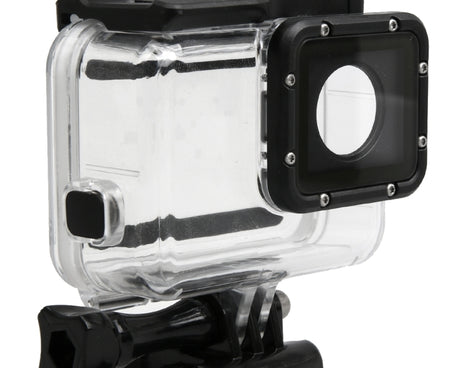 For GoPro HERO5 30m Waterproof PC & ABS Housing Protective Case + Touch Back Cover with Buckle Basic Mount & Long Screw, Backcover Size: 7 x 6 cm, Protective Case