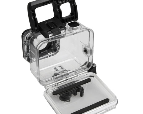 For GoPro HERO5 30m Waterproof PC & ABS Housing Protective Case + Touch Back Cover with Buckle Basic Mount & Long Screw, Backcover Size: 7 x 6 cm, Protective Case