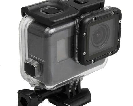 For GoPro HERO5 30m Waterproof PC & ABS Housing Protective Case + Touch Back Cover with Buckle Basic Mount & Long Screw, Backcover Size: 7 x 6 cm, Protective Case